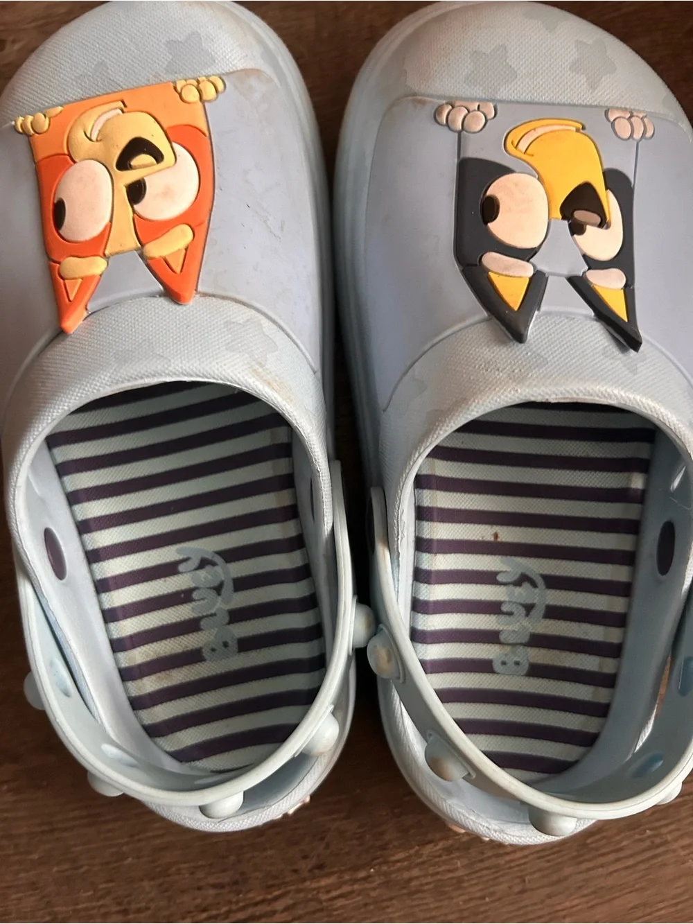 Kids Lightweight Slip-On Clogs Bluey & Bingo Design - Light Blue